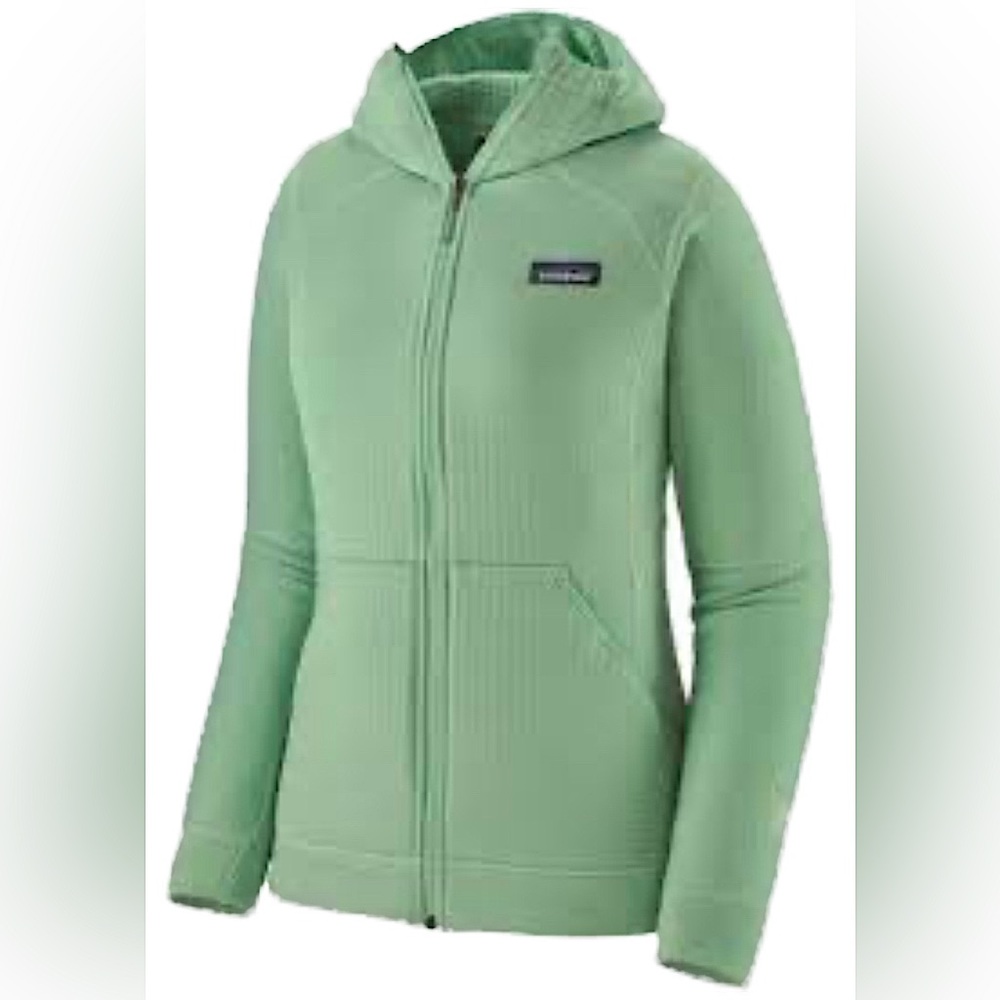 Patagonia LIKE NEW R1 full zip hoodie fleece jacket XS teal blue-green rare